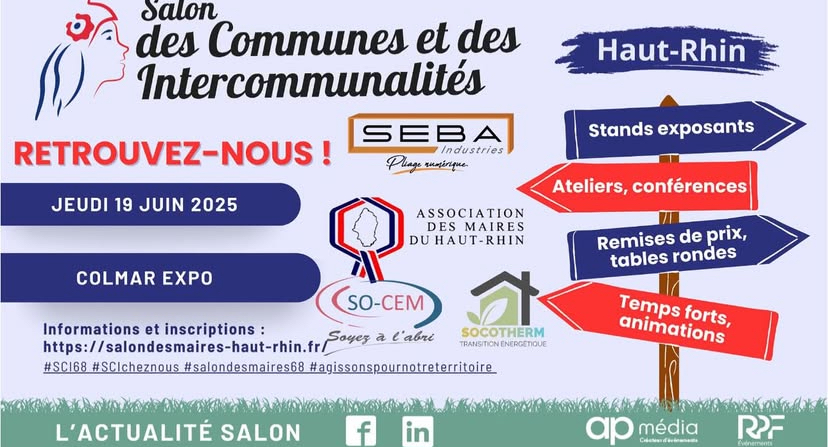 Retrouvez-nous au Salon des Maires le 19 Juin 2025 ! A COLMAR Rixheim